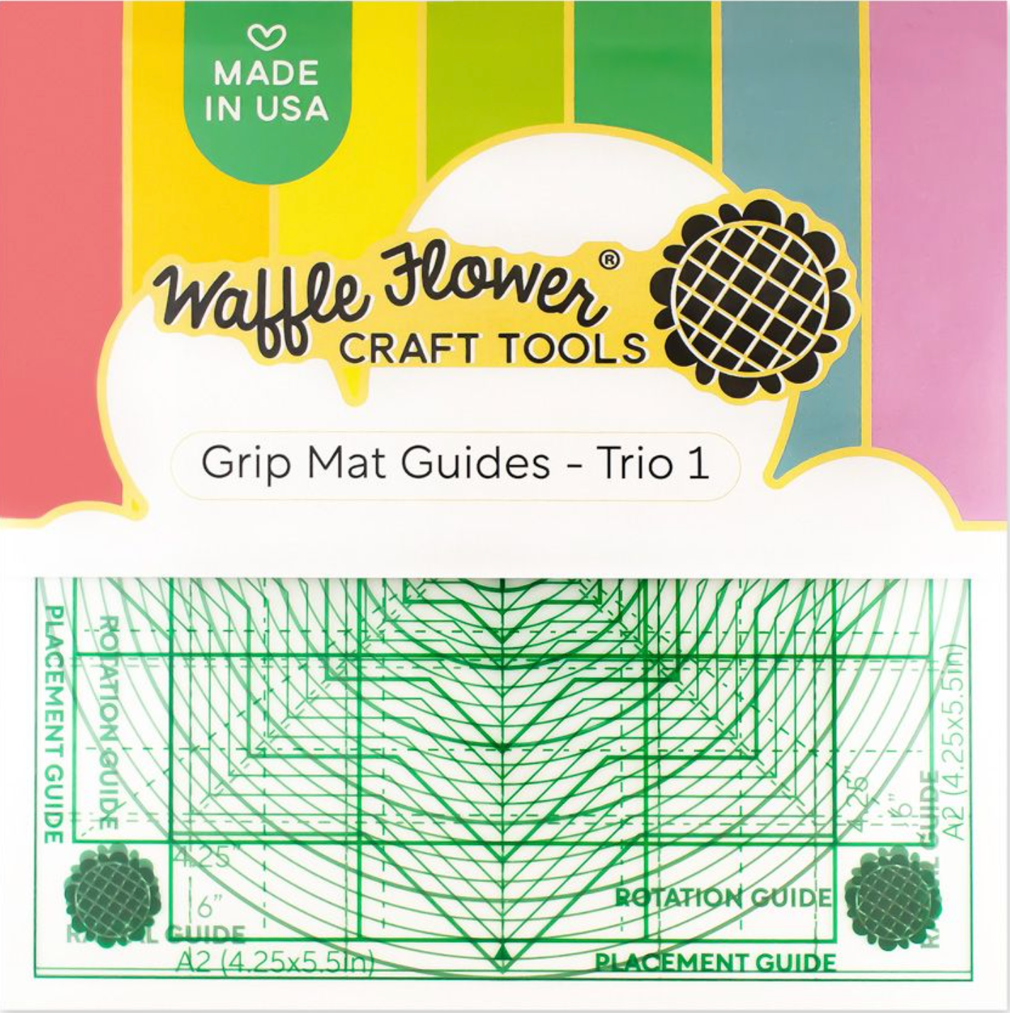 Waffle Flower Grip Mat Guides - Trio 1